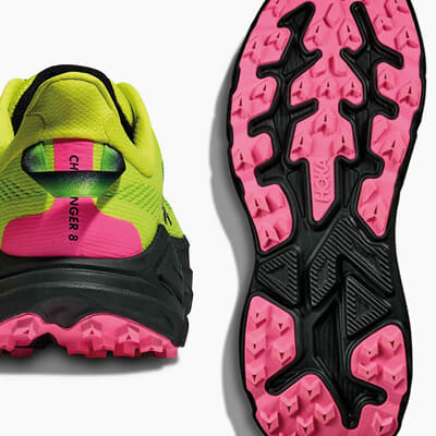 Foto di dettaglio del battistrada delle scarpe Hoka Challenger 8