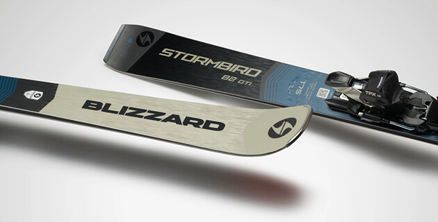 Foto di dettaglio degli sci Stormbird firmati Blizzard Tecnica